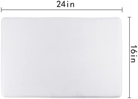 HVEST Blue Christmas Ball Bath Mat 15X23 Inches