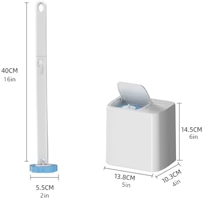 JUDEWY Toilet Brush Holder Set with 18 Refills Gray