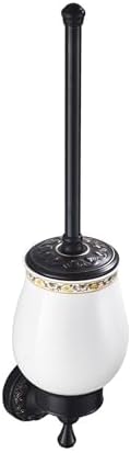 PEONYBATH Oil Rubble Bronze Toilet Brush Holder Set