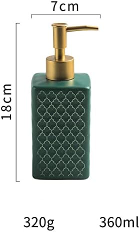Modern Ceramic Liquid Soap Dispenser with Pump Green