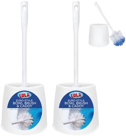 Lola Toilet Brush and Holder Set - Classic Durable Design
