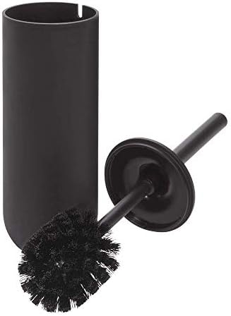iDesign - 29567 Matte Black Toilet Brush and Holder Set
