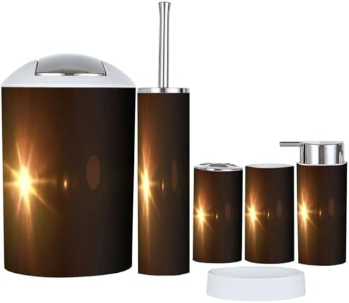 Boho Bathroom Accessory Set 6 Piece Modern Minimalist
