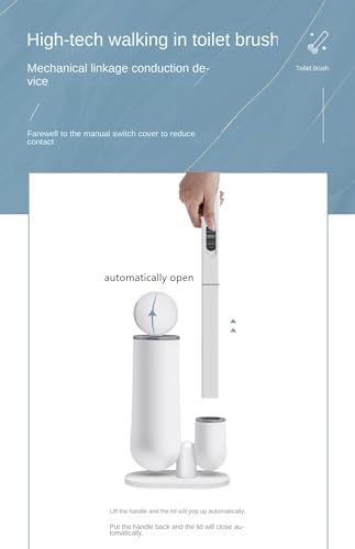 KAHIOE Automatic Toilet Brush with 24PCS Refills and Holder
