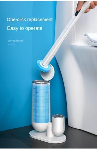 KAHIOE Automatic Toilet Brush with 24PCS Refills and Holder