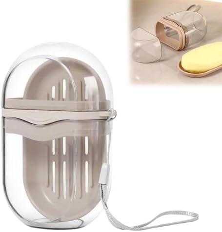 Travel Soap Case with Leakproof Lid and Shampoo Bar Holder