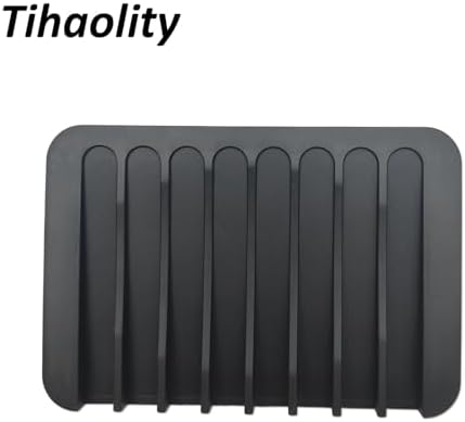 Tihaolity Self Draining Bathroom Soap Dish Black 1