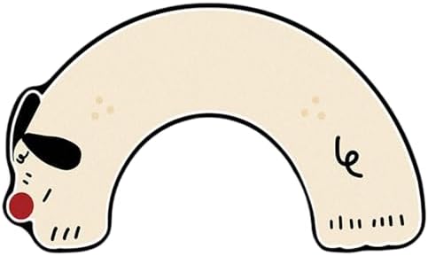 Water Absorption U-Shaped Bath Mat with Cute Dachshund Pattern