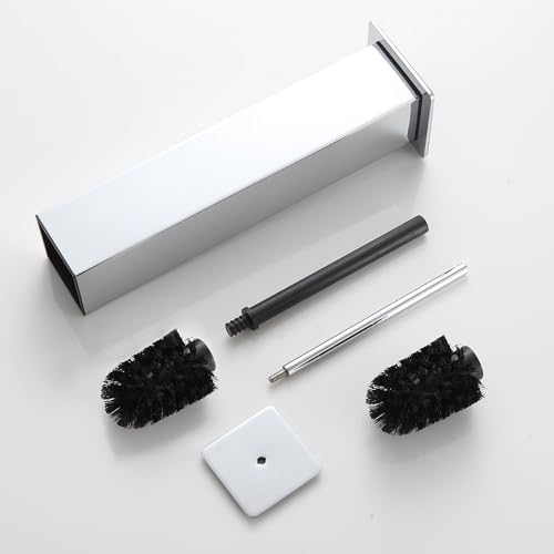 BVL Chrome Toilet Brush with Holder Set