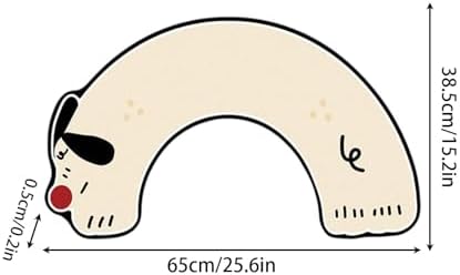 Water Absorption U-Shaped Bath Mat with Cute Dachshund Pattern