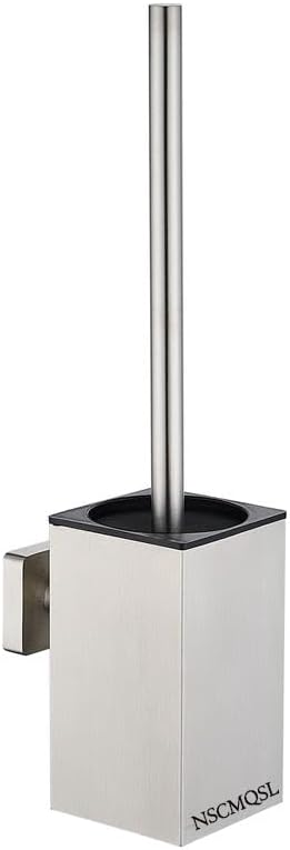 Stainless Steel Toilet Brush with Wall Mount Holder - Space Saving and Durable
