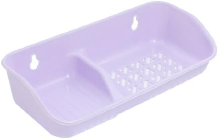 Qtqgoitem Plastic Suction Cup Dish Holder Purple Clear