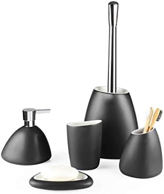 MBATKA 5-Pack Ceramic Matte Soap Dispenser for Kitchen and Bathroom