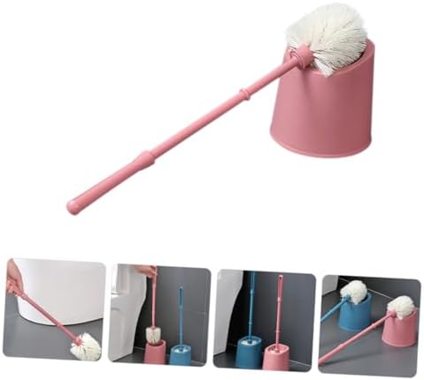 Beavorty 1set Bathroom Brush Cleaning Tool Holder with Long Handle Soft Bristle