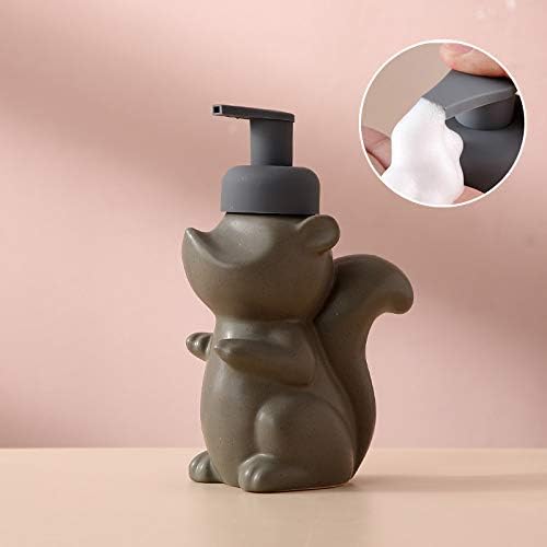 Cute Animal Foaming Soap Dispenser Brown Gray