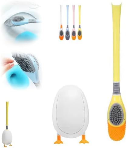 Duck Shape Space-Saving Toilet Brush Set