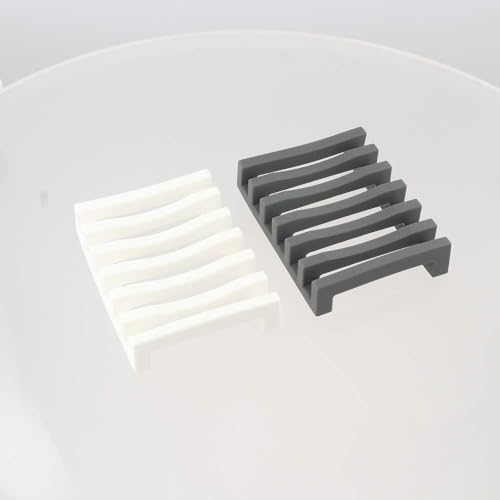 Durable Silicone Soap Dish Holder for Bathroom Grey
