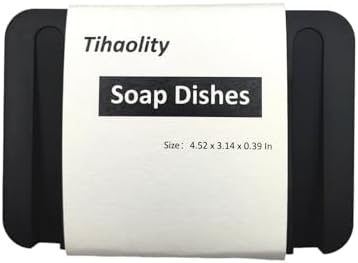 Tihaolity Self Draining Bathroom Soap Dish Black 1