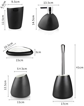 MBATKA 5-Pack Ceramic Matte Soap Dispenser for Kitchen and Bathroom