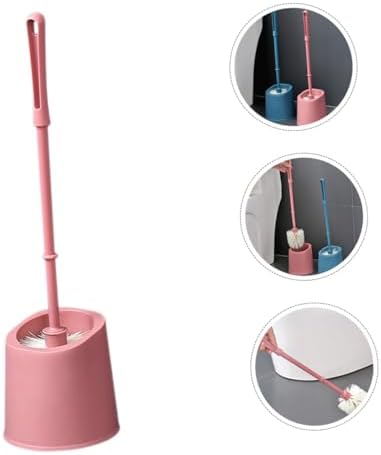 Beavorty 1set Bathroom Brush Cleaning Tool Holder with Long Handle Soft Bristle