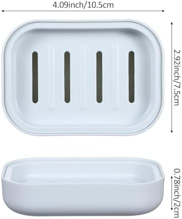 Ptwola 2 Pcs Double Layer Soap Holder for Bathroom Gym Travel