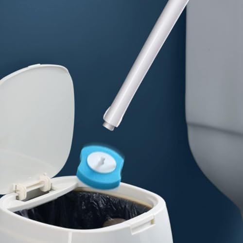 Disposable Toilet Brush with Replaceable Head Black