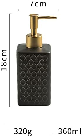 Modern Ceramic Liquid Soap Dispenser with Pump Black