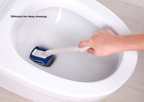 JWCE Toilet Brush 2pc Blue Scratch-Free Deep Cleaning