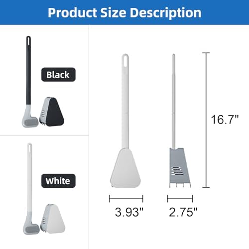 Kucucyle Toilet Brush and Holder Set Black