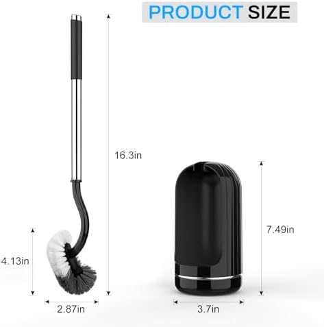 SetSail Toilet Brush and Holder Set Black 1