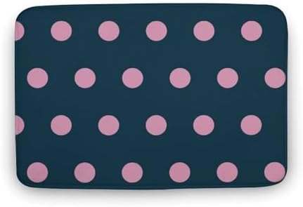 LIJUNMAIYIFU Midnight Blue Pink Bath Rug 16x24 Non Slip Door Mat