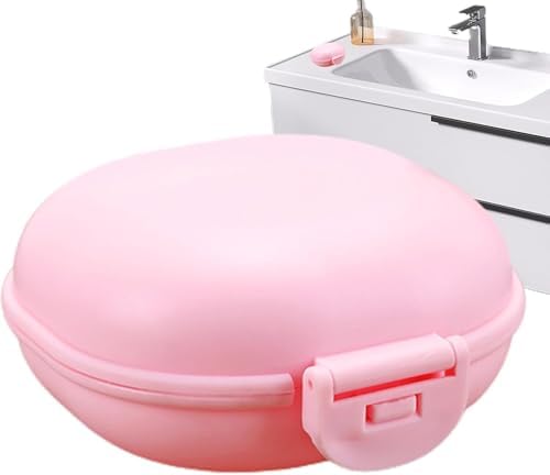 Pink Travel Soap Container - Waterproof Shampoo Bar Holder