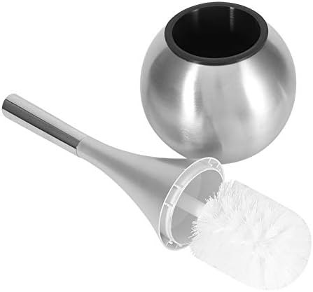 Gsycle Toilet Brush and Holder Set with Stainless Steel Base