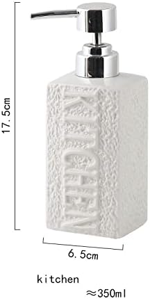 SAFWE White Ceramic Liquid Soap Dispenser with Pump