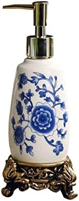 Vintage Ceramic Soap Dispenser with Gold Pump
