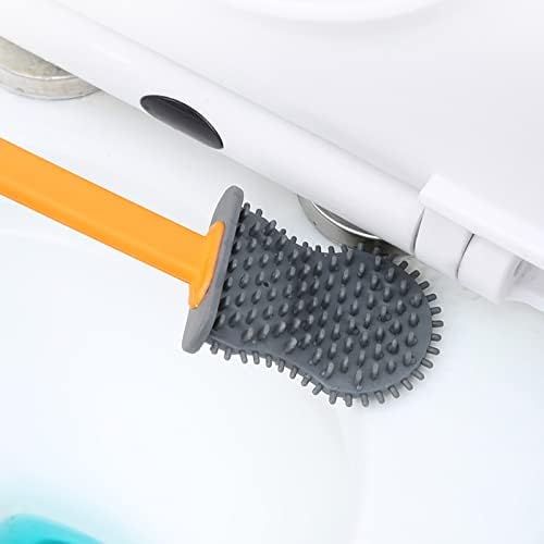 VEAREAR Shell Shaped Toilet Bowl Brush with Holder 1