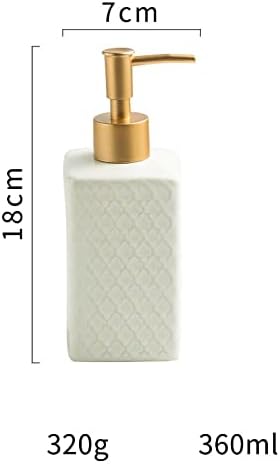 Modern Ceramic Liquid Soap Dispenser with Pump White