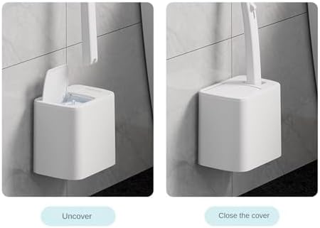 JUDEWY Toilet Brush Holder Set with 18 Refills Gray