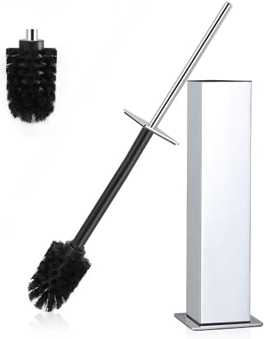 BVL Chrome Toilet Brush with Holder Set