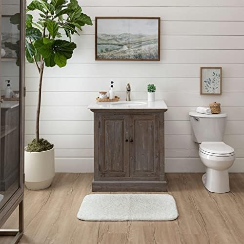 Mohawk Home Kingston Bath Mat 15 x 2 White Machine Washable