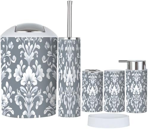 TRANQDEHOM 6 Piece Boho Bathroom Accessory Set