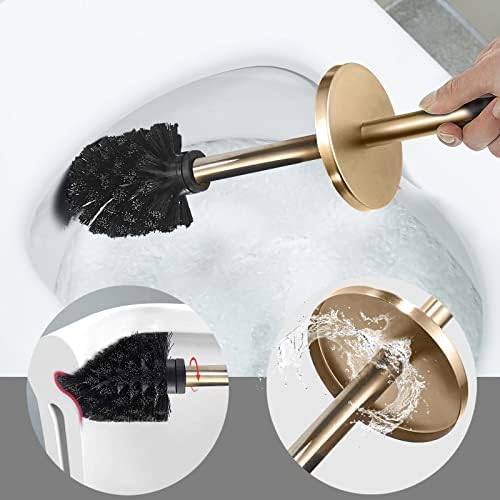 Wall-Mounted Toilet Brush with Replaceable Head and Holder