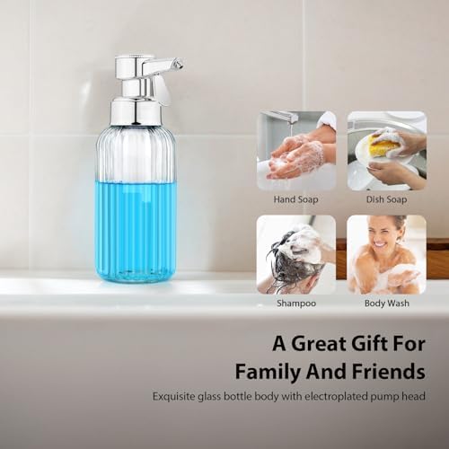 Monstake Touch Operated Soap Dispenser 16 OZ Clear Glass 1