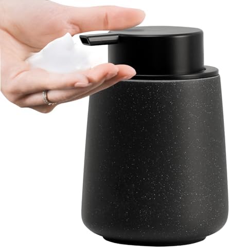 Haocoott Foaming Soap Dispenser Pump - Black Modern Style Refillable