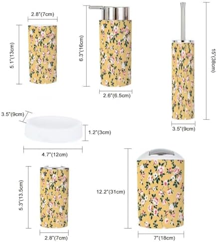 Bathroom Accessory Set 6 Piece Boho Style 1