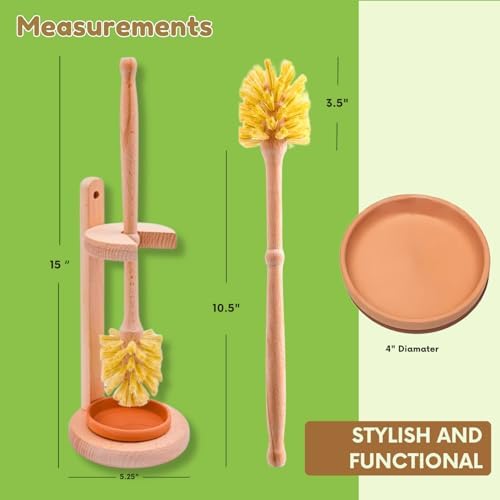Nacterra Eco Friendly Toilet Brush Set