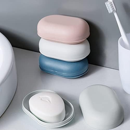 Yiwula 4PCS Soap Box with Lid Holder