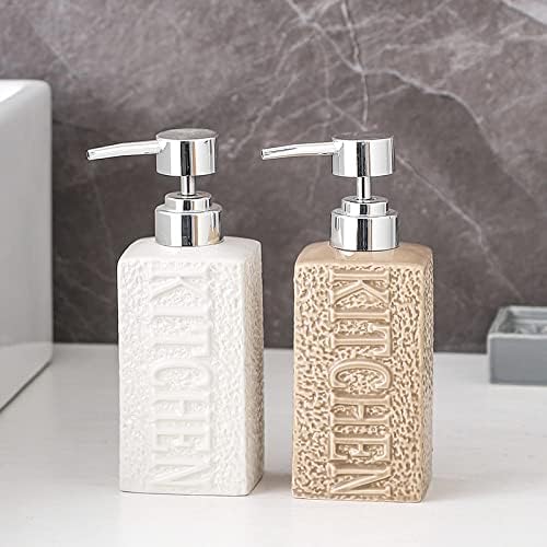 SAFWE White Ceramic Liquid Soap Dispenser with Pump