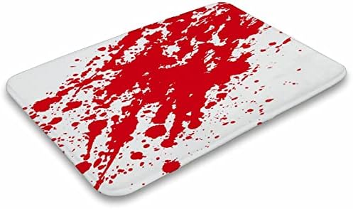 Red Bloody Blots Bath Rug Mat 16x24 Non-Slip Microfiber Bath Rug