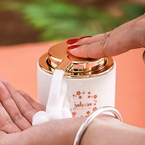 SAFWE Foaming Soap Dispenser with Pink Flower Design
